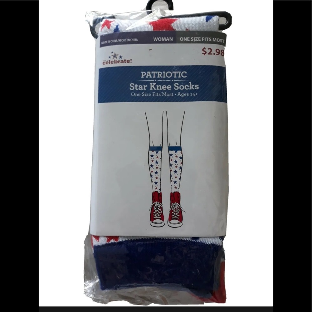 Walmart Stars Patriotic Knee High Socks-New